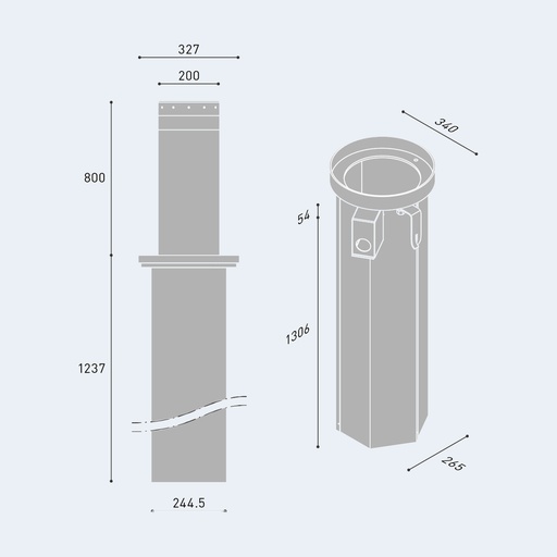 BOLARDO  VIGILANT 800 INOX 18.000 JOULES